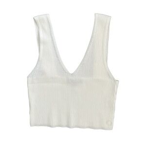 KENDALL & KYLIE white ribbed tank